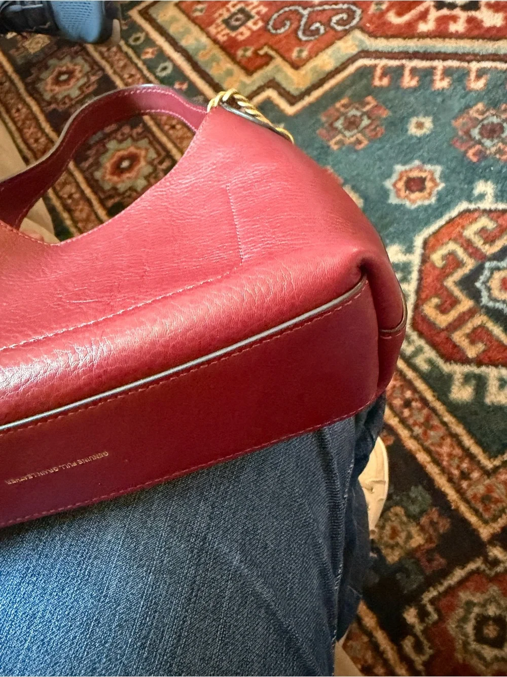 Coach Brooklyn Leather Shoulder Bag Ruby red